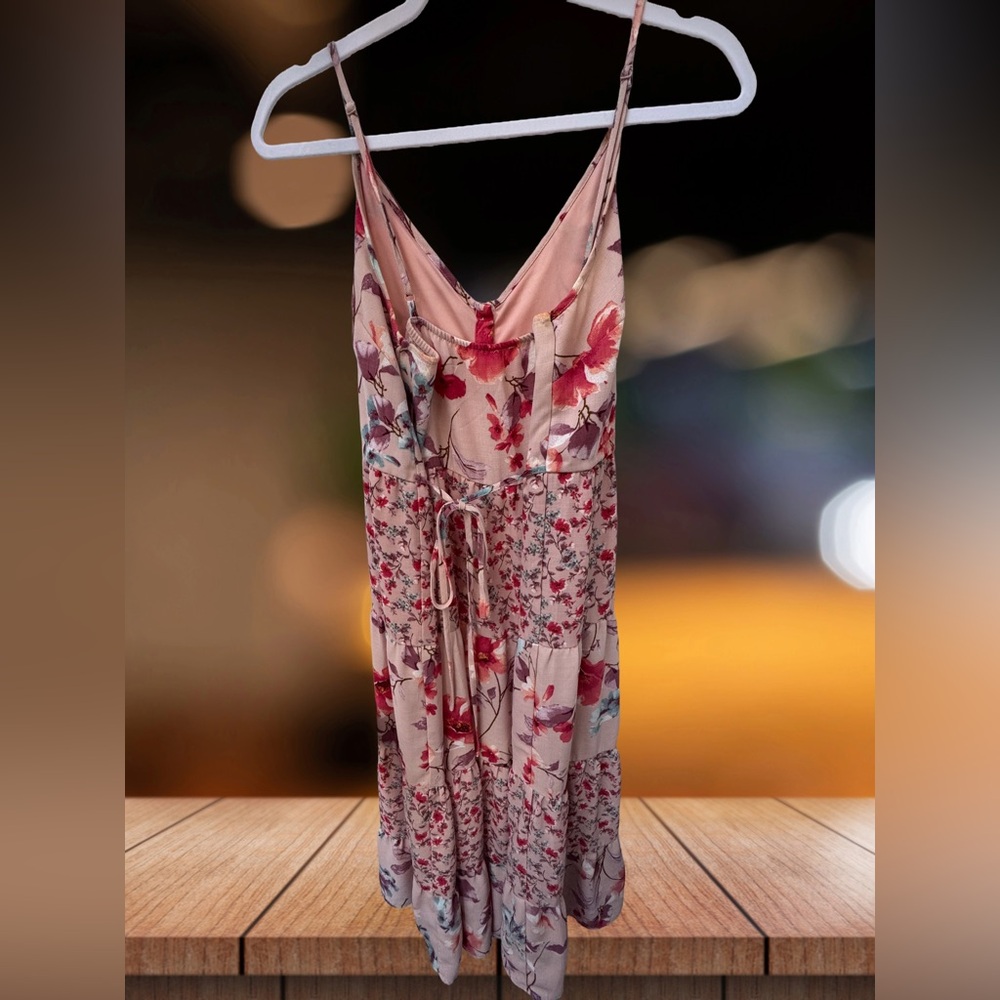 Floral Pink patchwork boho style dress